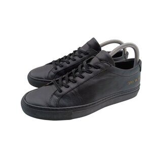 Woman By Common Projects 'Achilles' Low Top Black Sneakers EU 38/US 8 Italy $400